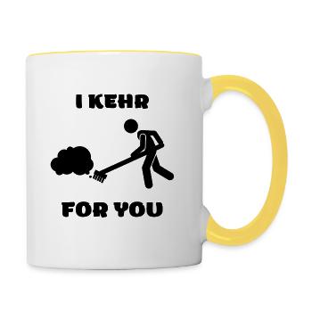 I KEHR FOR YOU - Tasse zweifarbig - Weiß/Gelb - Rechts