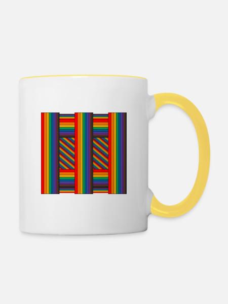 RainbowArt - Tasse zweifarbig - Weiß/Gelb