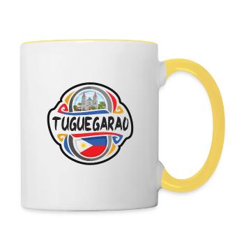 Tuguegarao Philippinen Flagge Reise Souvenir Abzeichen - Tasse zweifarbig - Weiß/Gelb - Rechts