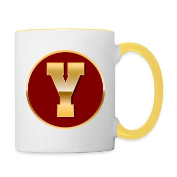 Letter Y - Contrasting Mug - white/yellow - Right