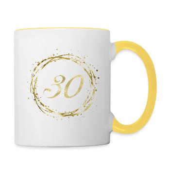 30 - Contrasting Mug - white/yellow - Right