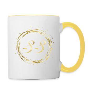 33 - Contrasting Mug - white/yellow - Right