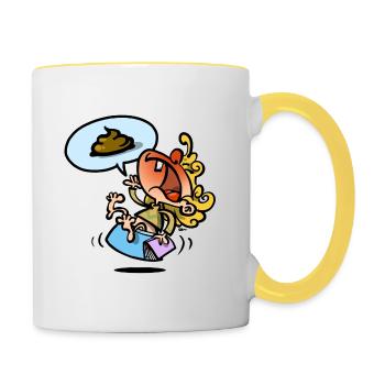 Pipikacka - Tasse zweifarbig - Weiß/Gelb - Rechts