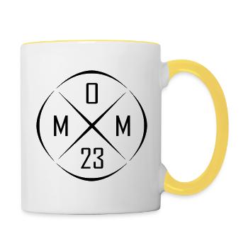 Mom 23 Circle Cross Design - Contrasting Mug - white/yellow - Right