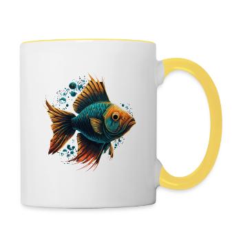 Deep Sea Creature - Contrasting Mug - white/yellow - Right