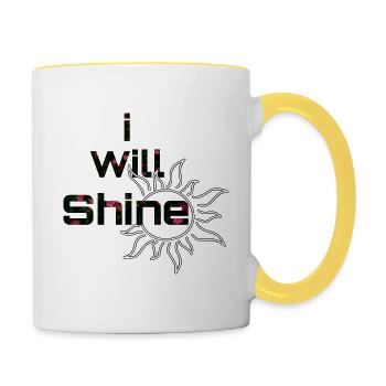 I will shine - Contrasting Mug - white/yellow - Right