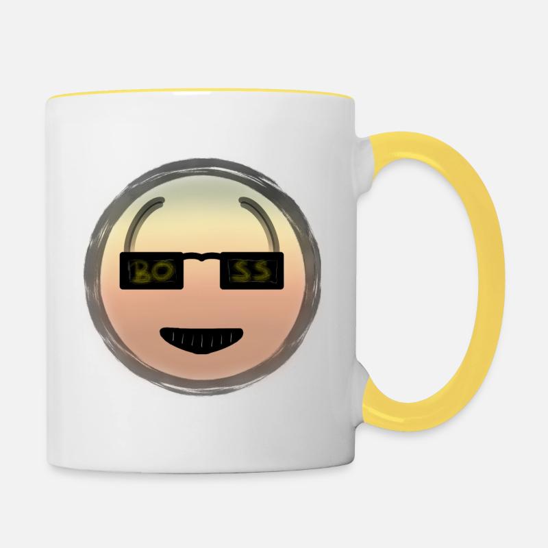 Patron - Mug contrasté - blanc/jaune