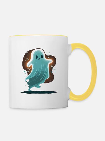 Glühender Geist - Tasse zweifarbig - Weiß/Gelb