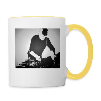 Dj - Tasse zweifarbig - Weiß/Gelb - Rechts