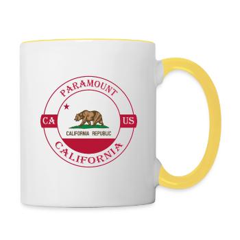 Paramount California Flag USA Souvenir Badge - Contrasting Mug - white/yellow - Right