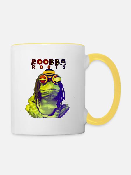 Rooba-Roots - Tasse zweifarbig - Weiß/Gelb