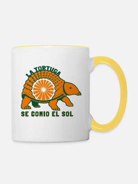 La Tortuga - Tasse zweifarbig - Weiß/Gelb