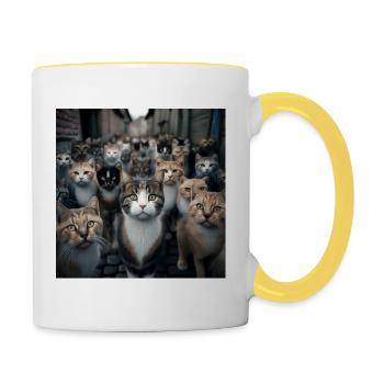 Cat Street - Contrasting Mug - white/yellow - Right