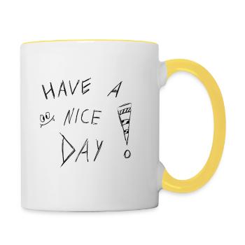 have a nice day! - Contrasting Mug - white/yellow - Right