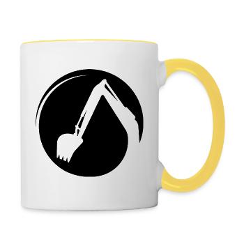 Maschinisten Store Symbol - Tasse zweifarbig - Weiß/Gelb - Rechts
