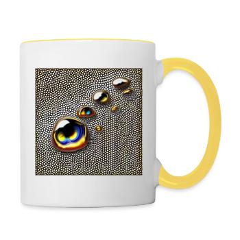Shed tears - Contrasting Mug - white/yellow - Right