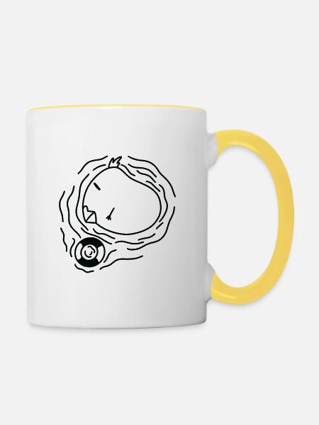 Anti-Zoo Five - Tasse zweifarbig - Weiß/Gelb