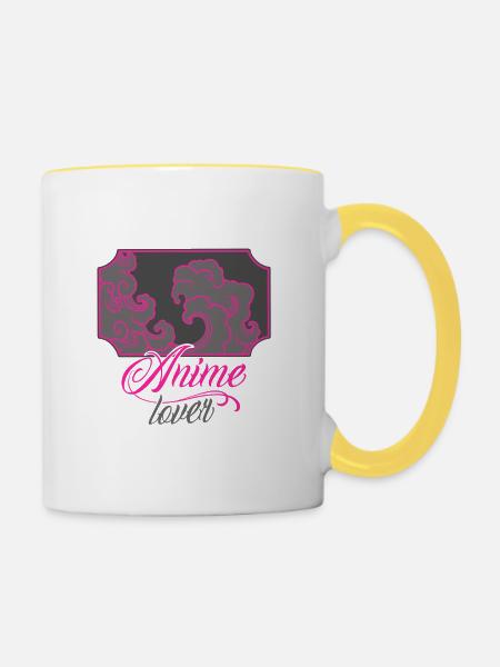Anime-Liebhaber - Tasse zweifarbig - Weiß/Gelb