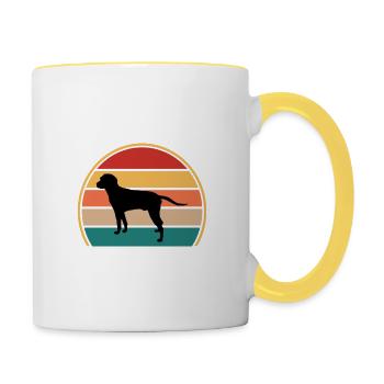 Anglo Français de Petite Venerie Dog Silhouette - Tasse zweifarbig - Weiß/Gelb - Rechts