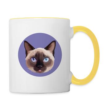 Tessa - Tasse zweifarbig - Weiß/Gelb - Rechts