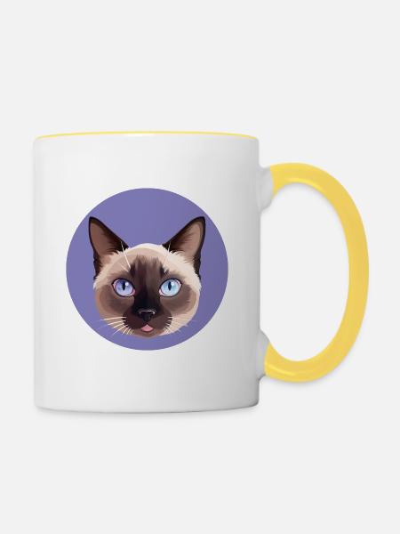 Tessa - Mug contrasté - blanc/jaune