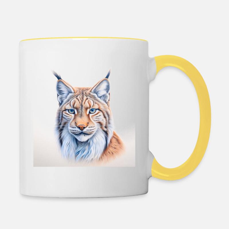 Lynx - Contrasting Mug - white/yellow