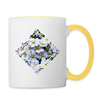 White flowers - Contrasting Mug - white/yellow - Right