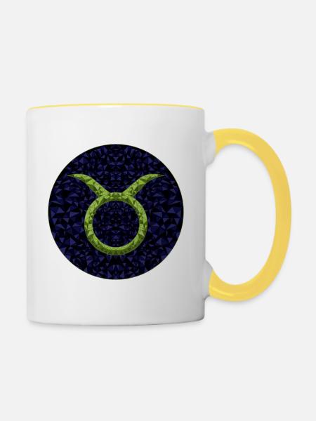 Taurus - Tasse zweifarbig - Weiß/Gelb