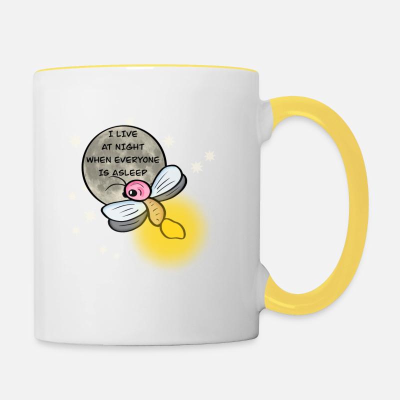 Little firefly - Contrasting Mug - white/yellow