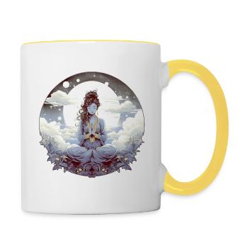 Meditation - Contrasting Mug - white/yellow - Right