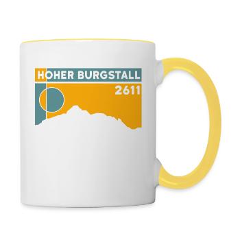 Hoher Burgstall Bergtour Hike Finisher Tirol - Contrasting Mug - white/yellow - Right