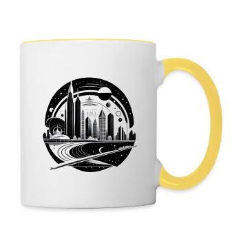 Space City 01 - Contrasting Mug - white/yellow - Right
