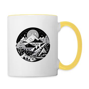 The Mountains 01 - Contrasting Mug - white/yellow - Right