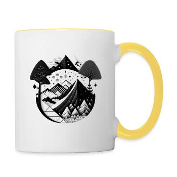 The Mountains 02 - Contrasting Mug - white/yellow - Right