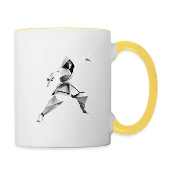 Origami Ninja - Les secrets de l’art du papier - Mug contrasté - blanc/jaune - Droite