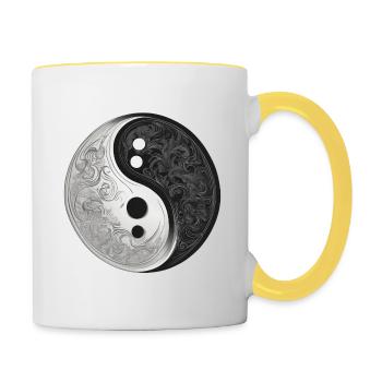 Power and energy - Contrasting Mug - white/yellow - Right