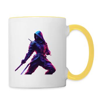 Neon Ninja - Mug contrasté - blanc/jaune - Droite
