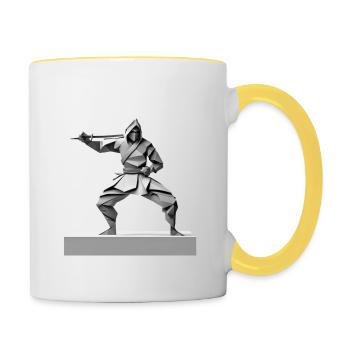 Origami Ninja - Les secrets de l’art du papier - Mug contrasté - blanc/jaune - Droite