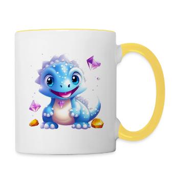 Crystal Dragon 02 - Contrasting Mug - white/yellow - Right
