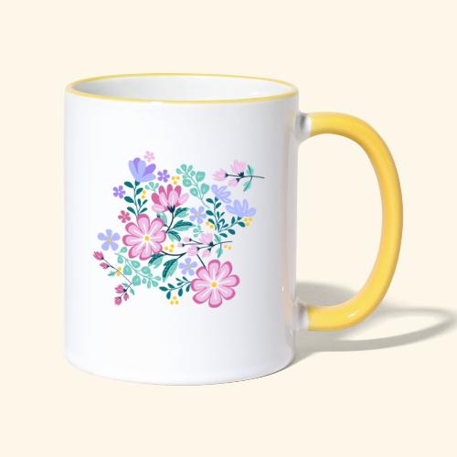 Pink and Purple FLOWERS - Taza en dos colores