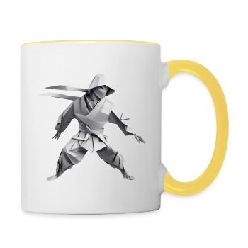 Origami Ninja - Secrets of Paper Art - Contrasting Mug - white/yellow - Right