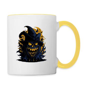 Haunted Tree - Contrasting Mug - white/yellow - Right