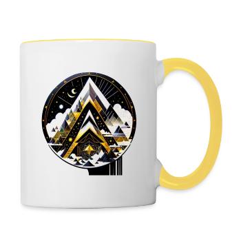 Space mountain - Contrasting Mug - white/yellow - Right