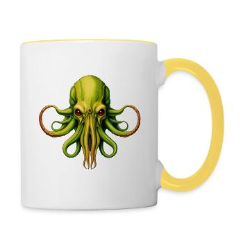 Cthulhu - Mug contrasté - blanc/jaune - Droite