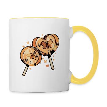 Amber Lollies - Contrasting Mug - white/yellow - Right