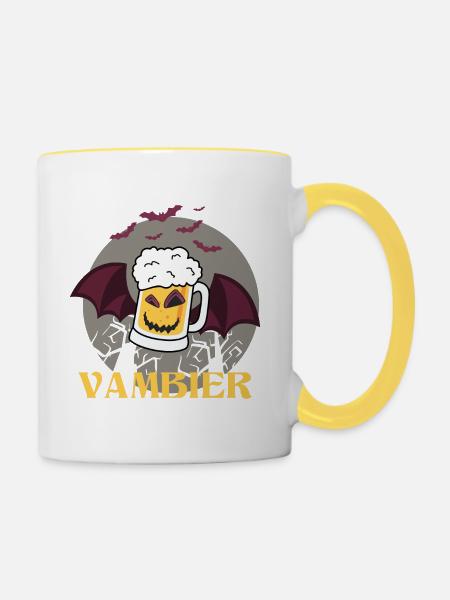 Vambier - Tasse zweifarbig - Weiß/Gelb
