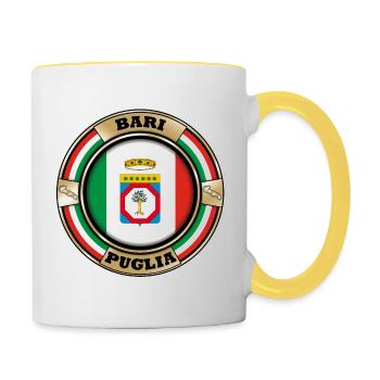 Bari Pouilles - Mug contrasté - blanc/jaune - Droite
