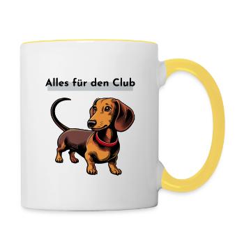 Club 2 - Tasse zweifarbig - Weiß/Gelb - Rechts