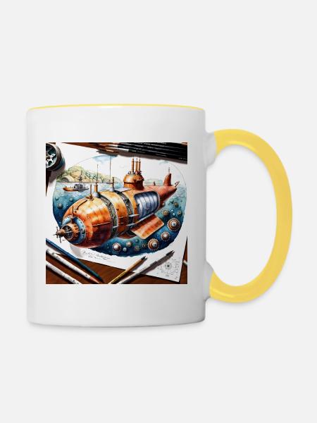 U-Boot Nr. 6 - Tasse zweifarbig - Weiß/Gelb