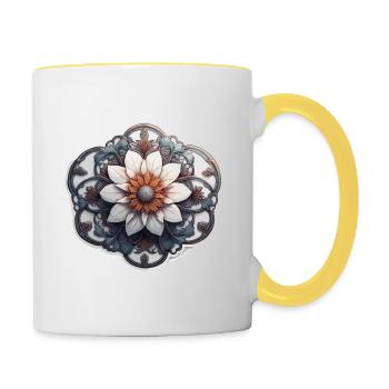 Flower / Plant / Botany / Garden / Blossoms - Contrasting Mug - white/yellow - Right